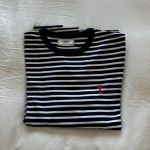 Ami Paris Striped Long Sleeve